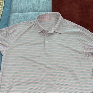 Rouen Red and White Striped Polo Shirt